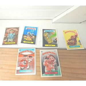 Garbage Pail Kids Sticker Cards Lot of 6 1985 2016 Front & Back Artwork